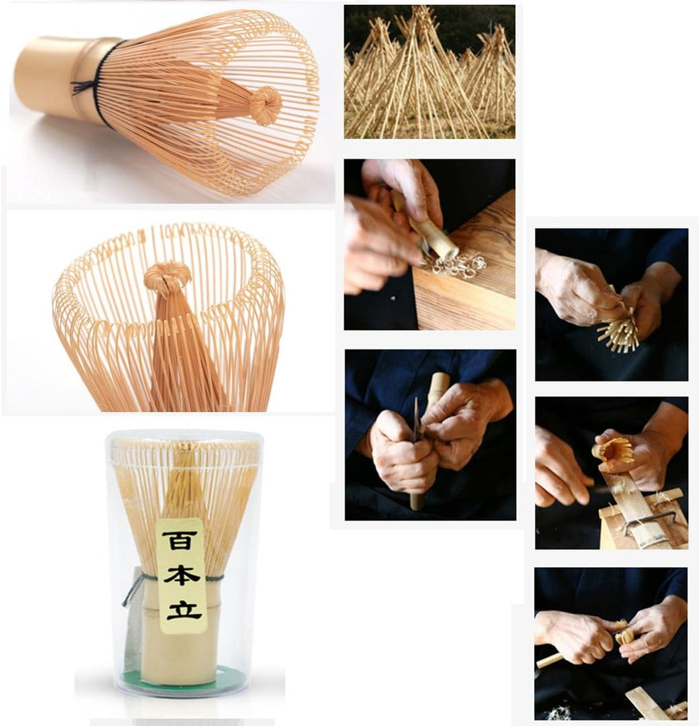 Handcrafted Golden Bamboo Matcha Whisk, Traditional Japanese