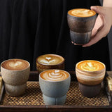 Handmade Rough Ceramic Coffee Mug 6oz 170ml