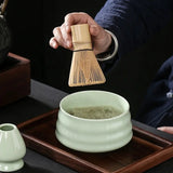 Bamboo Whisk Ceramic Bowl Matcha Set