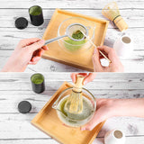 ZENRC Glass Matcha Bowl with Spout 400 ml 13.5 oz