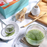 ZENRC Glass Matcha Bowl with Spout 400 ml 13.5 oz
