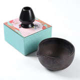 ZENRC Matcha Bowl Set with Whisk Holder (Black)