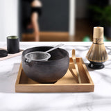 ZENRC Matcha Bowl Set with Whisk Holder (Black)