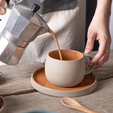 10 oz Ceramic Coffee Latte Art Cup with Saucer