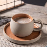 10 oz Ceramic Coffee Latte Art Cup with Saucer