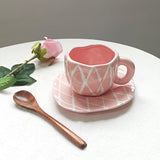 Creative Irregular 10 oz Coffee Mug and Saucer