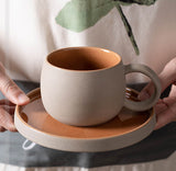 10 oz Ceramic Coffee Latte Art Cup with Saucer