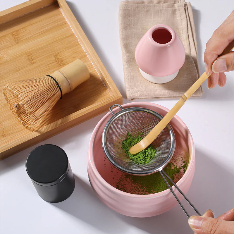 ZENRC Ceremony Matcha Kit Set of 6 (Pink) – ZRCTEAHOUSE