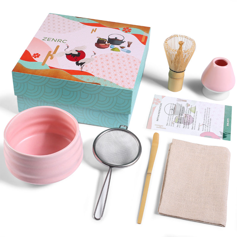 ZENRC Ceremony Matcha Kit Set of 6 (Pink) – ZRCTEAHOUSE